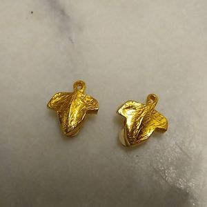 Emanuel Ungaro gold plated marked earrings